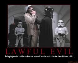 Ученик на Катилина, научил някой похвати от оная вечер, показва на подчинените как се прави, в една далечна галактика фар фар ауей